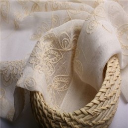 Yksinkertainen Läpikuultava Verho Mittatilaustyönä Tehty Verho Abstrakti Kukkakirjonta Ikkunakäsittely