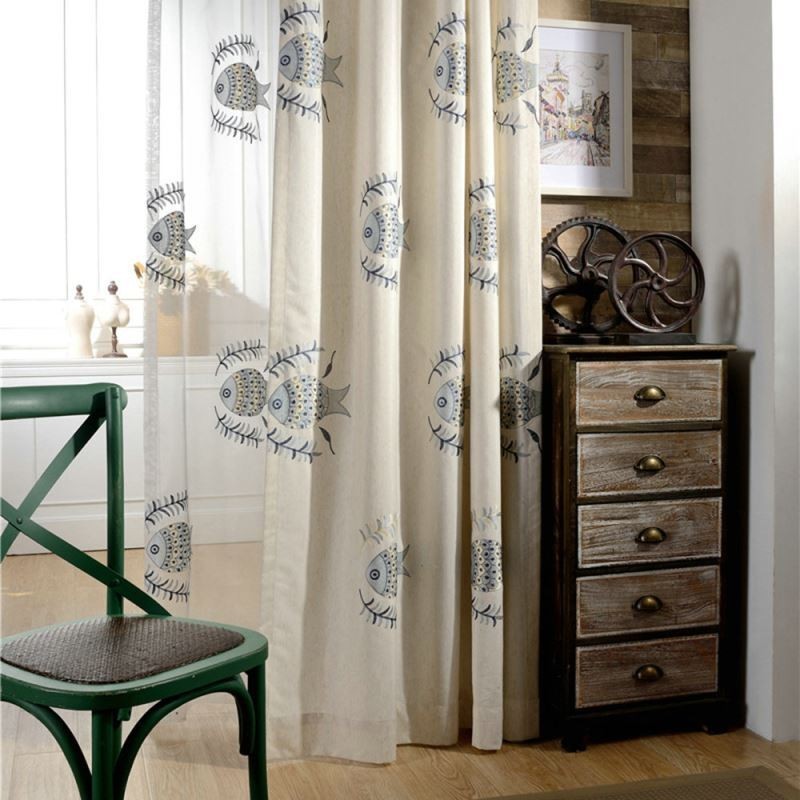 Brodeerattu Pimennysverho Mittatilaustyönä Lastenhuoneen Verho Minimalistinen Pimennysverho