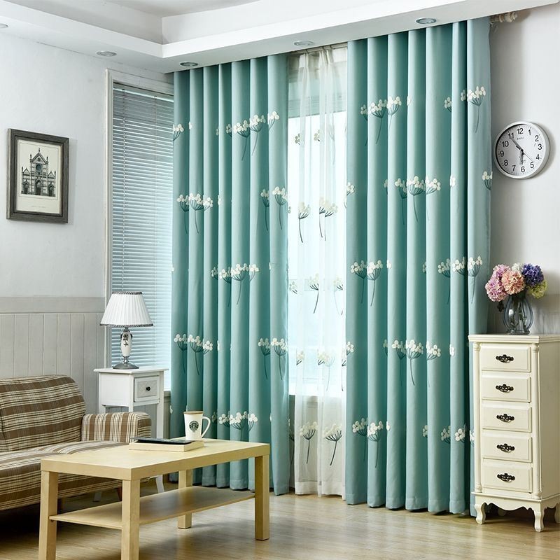 Mittatilaustyönä Tehty Pohjoismainen Verho, Minimalistinen Kukkakirjonta