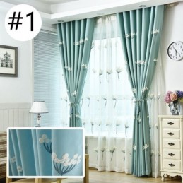 Mittatilaustyönä Tehty Pohjoismainen Verho, Minimalistinen Kukkakirjonta