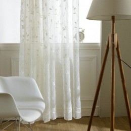 Eurooppalainen Pastoraalityylinen Läpikuultava Verho Mittatilaustyönä Kohokuvioidulla Verholla