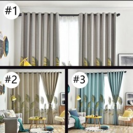 Mittatilaustyönä Valmistettu Pohjoismainen Verho Lehtikuvioinen Polyesteriverho