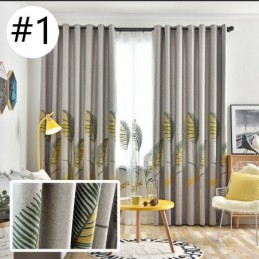 Mittatilaustyönä Valmistettu Pohjoismainen Verho Lehtikuvioinen Polyesteriverho