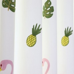 Brodeerattu Flamingo-Verho Mittatilaustyönä, Puoliläpinäkyvä, Läpikuultava Verho Olohuoneeseen, Makuuhuoneeseen