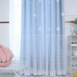 Sweet Cloud -Verhot, Siniset, Puolipimennysverhot Tytön Huoneeseen