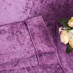 Amerikkalainen Antiikkityylinen Verho, Mittatilaustyönä Tehty Verho, Chenille, Yksivärinen Violetti Pimennyskangas Makuuhuoneeseen
