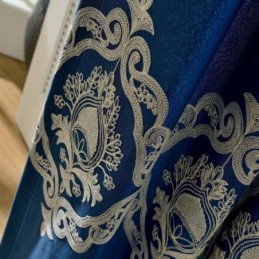 Nordic Simple Curtain Mittatilaustyönä Verho Sininen Kirjonta Olohuoneen Kangas