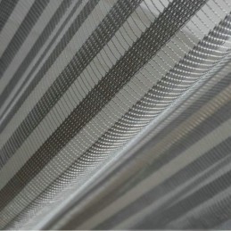 Moderni Yksinkertainen Läpikuultava Verho Mittatilaustyönä Harmaan Raidallinen Jacquard-Olohuoneen Kangas