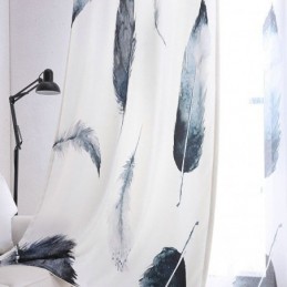 Moderni Minimalistinen Mittatilaustyönä Tehty Verho, Digitaalinen 5D-Tulostus, Elävän Näköinen Höyhenverhous Ikkunaan