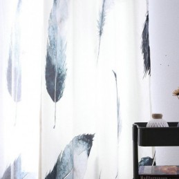 Moderni Minimalistinen Mittatilaustyönä Tehty Verho, Digitaalinen 5D-Tulostus, Elävän Näköinen Höyhenverhous Ikkunaan