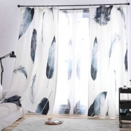 Moderni Minimalistinen Mittatilaustyönä Tehty Verho, Digitaalinen 5D-Tulostus, Elävän Näköinen Höyhenverhous Ikkunaan