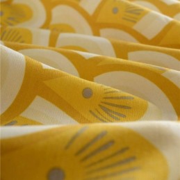 Keltainen Puuvillaverho Mittatilaustyönä Verhon Kuori, Ainutlaatuinen Kuviollinen Makuuhuoneen Olohuoneen Verho