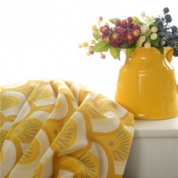 Keltainen Puuvillaverho Mittatilaustyönä Verhon Kuori, Ainutlaatuinen Kuviollinen Makuuhuoneen Olohuoneen Verho