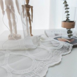 Moderni Yksinkertainen Läpikuultava Verho Mittatilaustyönä Verhogeometria Jacquard-Olohuoneen Kangas