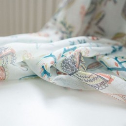 Amerikkalainen Sarjakuvakuvioinen Läpikuultava Verho, Mittatilaustyönä Tehty Verho, Meritähtikuvioinen, Makuuhuoneen Ja Lastenhuoneen Kangas