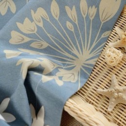 Japanilainen Yksinkertainen Verho Mittatilaustyönä Tehty Verho Sininen Kukkakuvio