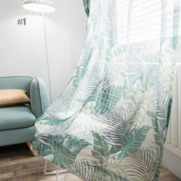 Amerikkalainen Maaseudun Läpikuultava Verho Mittatilaustyönä Tehty Verho, Ainutlaatuiset Lehdet, Kirjonta, Hengittävä Kangas