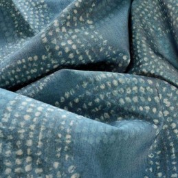 Mittatilaustyönä Tehty Amerikkalainen Antiikkiverho, Sininen Ympyräpainettu Verho