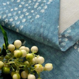 Mittatilaustyönä Tehty Amerikkalainen Antiikkiverho, Sininen Ympyräpainettu Verho