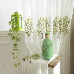 Mittatilaustyönä Tehty Eurooppalainen Läpikuultava Verho, Pastoraalityylinen Kirjonta