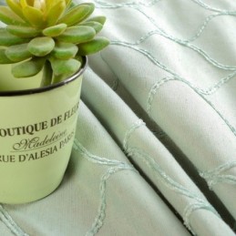 Japanilainen Yksinkertainen Mittatilaustyönä Tehty Verho Geometrinen Kirjonta Vihreä Ympäristöä Suojaava Kangas