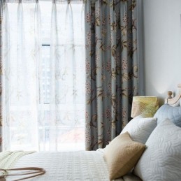 Moderni Maaseudun Verho Mittatilaustyönä Verho Spray Painettu Makuuhuone Ympäristö Suojaava Pimennyskangas