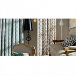 Pohjoismainen Yksinkertainen Verho Mittatilaustyönä Tehty Verho Geometrinen Kuvio Ympäristöä Suojaava Puuvillakangas