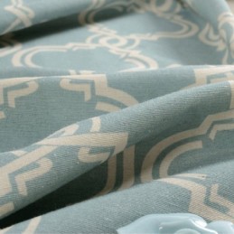 Pohjoismainen Yksinkertainen Verho Mittatilaustyönä Tehty Verho Geometrinen Kuvio Ympäristöä Suojaava Puuvillakangas