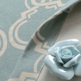 Pohjoismainen Yksinkertainen Verho Mittatilaustyönä Tehty Verho Geometrinen Kuvio Ympäristöä Suojaava Puuvillakangas