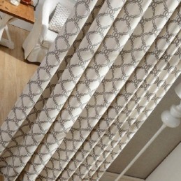 Pohjoismainen Yksinkertainen Verho Mittatilaustyönä Tehty Verho Geometrinen Kuvio Ympäristöä Suojaava Puuvillakangas