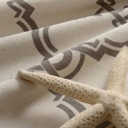 Pohjoismainen Yksinkertainen Verho Mittatilaustyönä Tehty Verho Geometrinen Kuvio Ympäristöä Suojaava Puuvillakangas