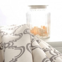 Pohjoismainen Yksinkertainen Verho Mittatilaustyönä Tehty Verho Geometrinen Kuvio Ympäristöä Suojaava Puuvillakangas