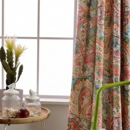 Mittatilaustyönä Tehty Amerikkalainen Antiikkiverho, Kontrastikuvioinen Makuuhuoneen Verhokangas