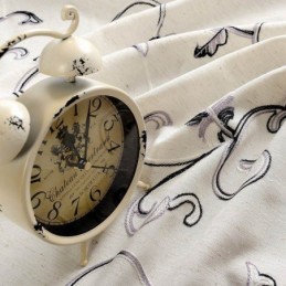 Amerikkalainen Yksinkertainen Verho, Mittatilaustyönä Tehty Verhomusteella Rullaava Lehtikirjonta Puuvillapellavakangasta