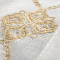 Pohjoismaiset Läpikuultavat Verhot Timanttikuviolla Olohuoneeseen Ja Makuuhuoneeseen