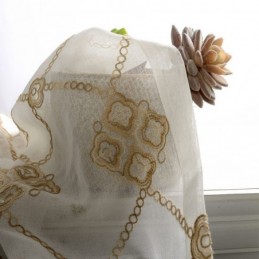 Pohjoismaiset Läpikuultavat Verhot Timanttikuviolla Olohuoneeseen Ja Makuuhuoneeseen