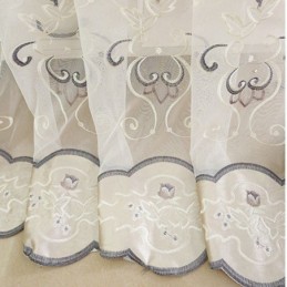 Modernit Kukkakuvioiset Läpikuultavat Tylliverhot Olohuoneeseen Ja Makuuhuoneeseen