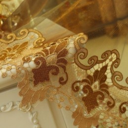 Modernit Läpikuultavat Verhot Kukka-Tylli-Ikkunaverhot Olohuoneeseen