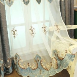 Ikkunanhoito Tulle Modern Brodeeratut Läpikuultavat Verhot Olohuoneeseen Makuuhuoneeseen