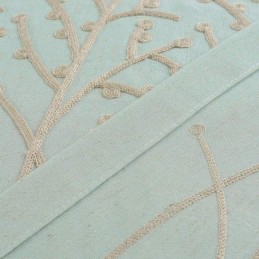 Mittatilaustyönä Tehty Amerikkalainen Yksinkertainen Verho, Vihreä Kirjonta, Hengittävä Kangas