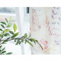 Moderni Maaseudun Läpikuultava Verho Mittatilaustyönä Tehty Verho Perhoskuvioitu Makuuhuoneen Kangas