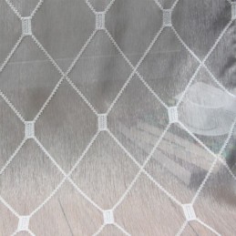 Geometrisen Kuvion Läpikuultavat Verhot Olohuoneeseen Ja Makuuhuoneeseen