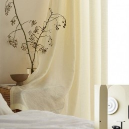 Puuvillaiset Pellavaiset Tylliverhot Olohuoneen Kahvilaan, Yksivärinen