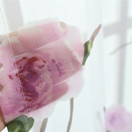 Kukkakuvioiset Läpikuultavat Ikkunaverhot Tylli-Verho Sisustus Huoneenjakaja