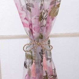 Eurooppalainen Läpikuultava Verho Mittatilaustyönä Tehty Verho Maalaismainen Kukkakuvioinen Tylli Olohuoneeseen Makuuhuoneeseen