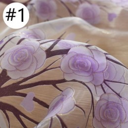 Modernit Läpikuultavat Verhot Kukka-Tylli-Ikkunaverhot Olohuoneeseen