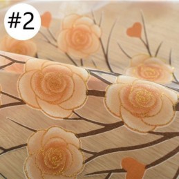 Modernit Läpikuultavat Verhot Kukka-Tylli-Ikkunaverhot Olohuoneeseen