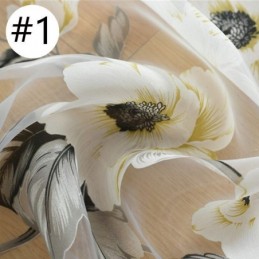 Eurooppalainen Läpikuultava Verho Mittatilaustyönä Tehty Verho Maalaismainen Kukkakuvioinen Tylli Olohuoneeseen Makuuhuoneeseen