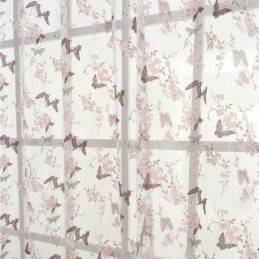 Perhoskukkakuvioiset Tylliverhot, Ikkunansuojakoriste, Voile-Verho, Mittatilaustyönä Tehty Verho