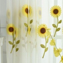 Eurooppalainen Läpikuultava Verho Mittatilaustyönä Tehty Verho Maalaismainen Kukkakuvioinen Tylli Olohuoneeseen Makuuhuoneeseen